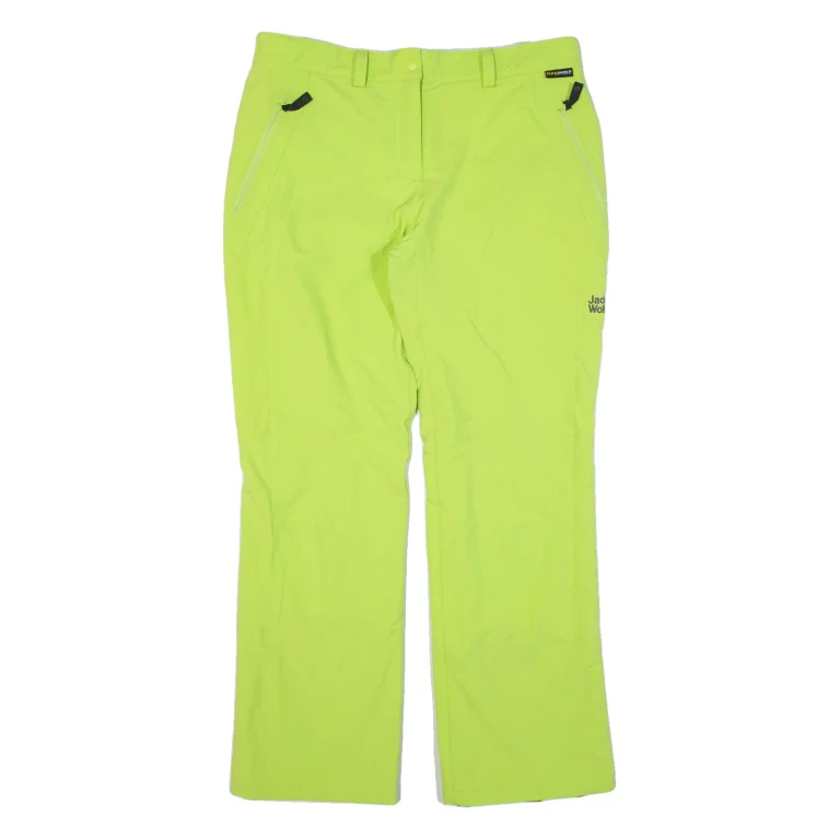 JACK WOLFSKIN Fleece Lined Womens Trousers Green Regular Bootcut W31 L29