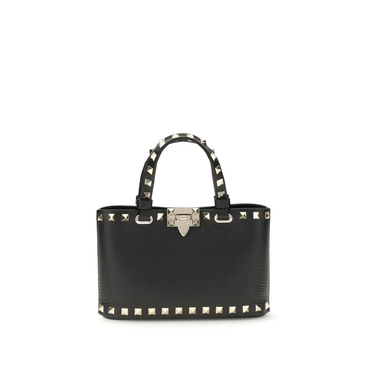 Valentino Garavani Black Calf Leather Bos Taurus Handbag Bag - Women