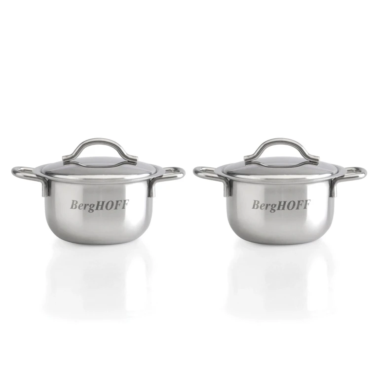 18/10 Stainless Steel 2.5" Mini Pots, Set of 2