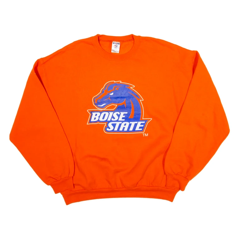 JERZEES Boise State Mens Sweatshirt Orange USA XL
