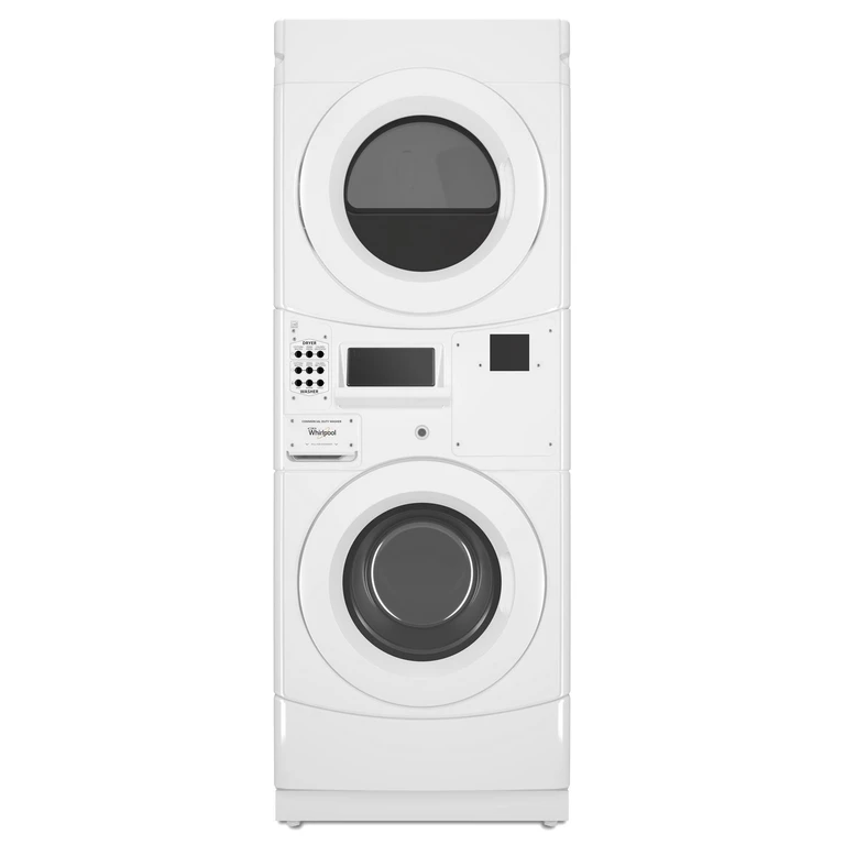 Commercial Electric Stack Washer/Dryer, Non-Vend in White CET9100GQ