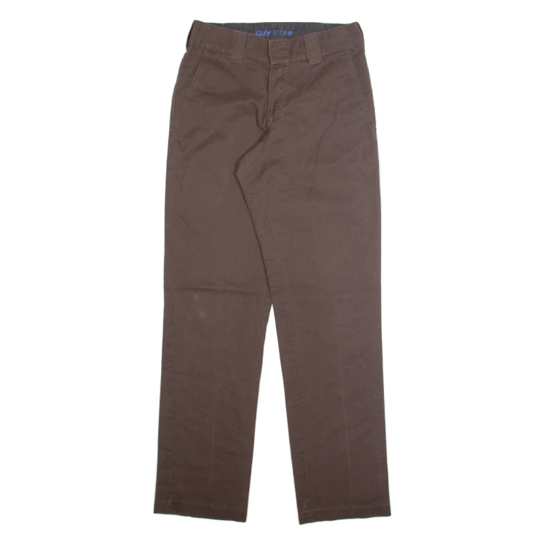 DICKIES Chino Mens Trousers Brown Regular Straight W28 L32