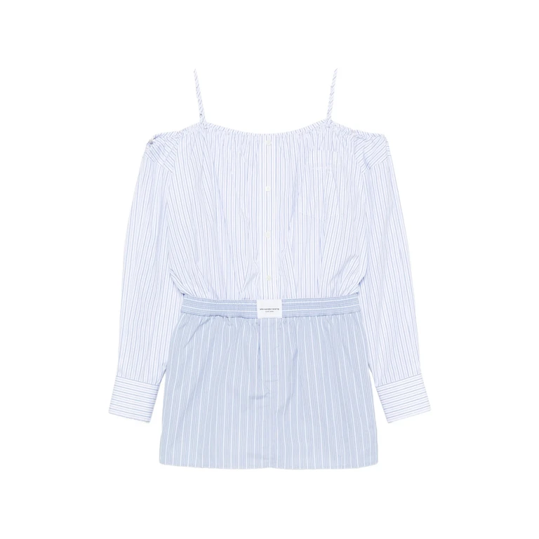 Striped Off-shoulder Mini Dress