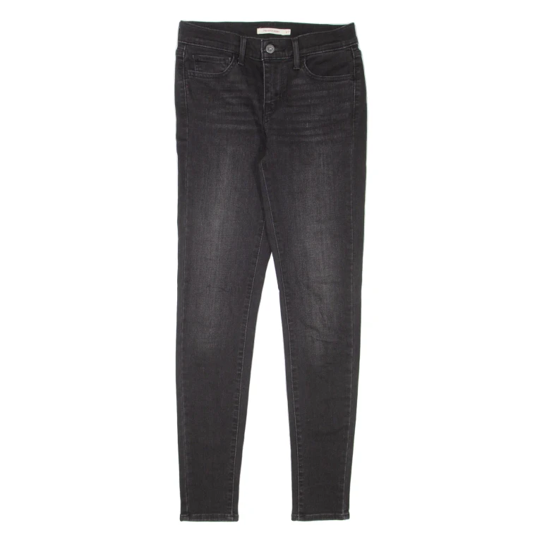 LEVI'S 710 Womens Jeans Black Slim Skinny W27 L30