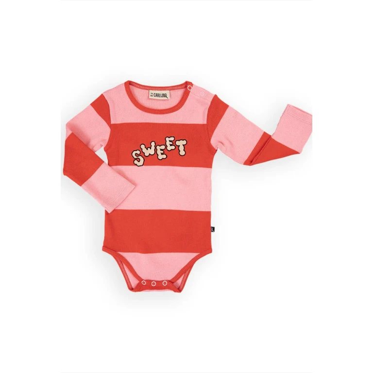 Baby Girl Organic Cotton Bodysuit Sweet Pink - 0-3m