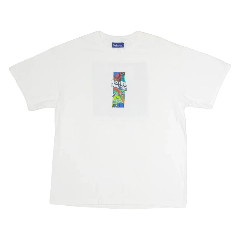 REEBOK Rock'n'roll Marathon Mens T-Shirt White L