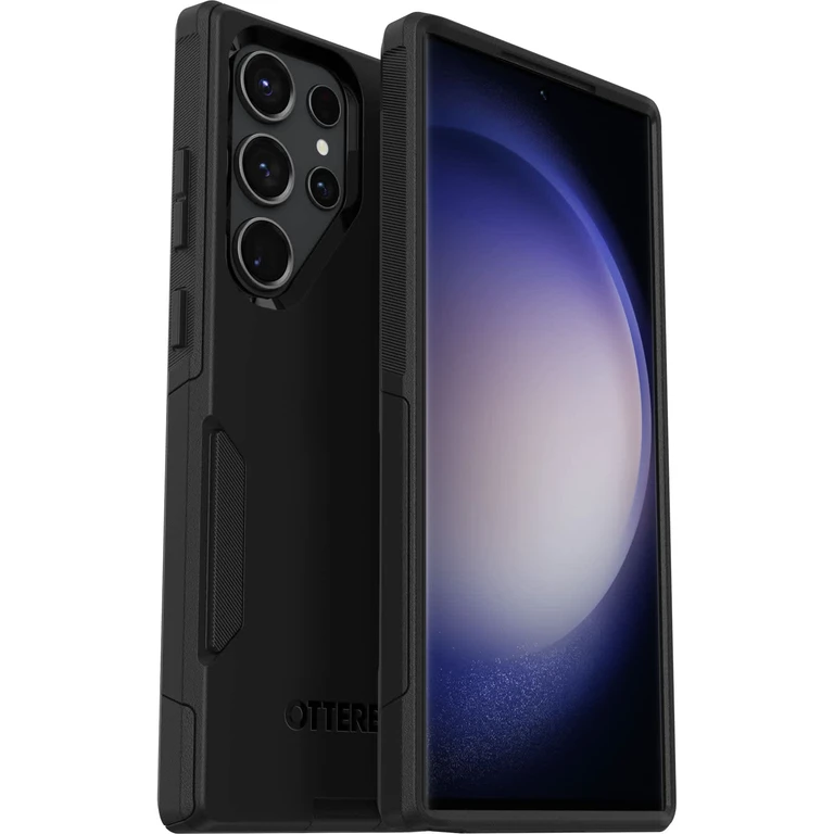 Galaxy S23 Ultra Commuter Series Case - Black, Slim & Tough, Pocket-Friendly, with Port Protection