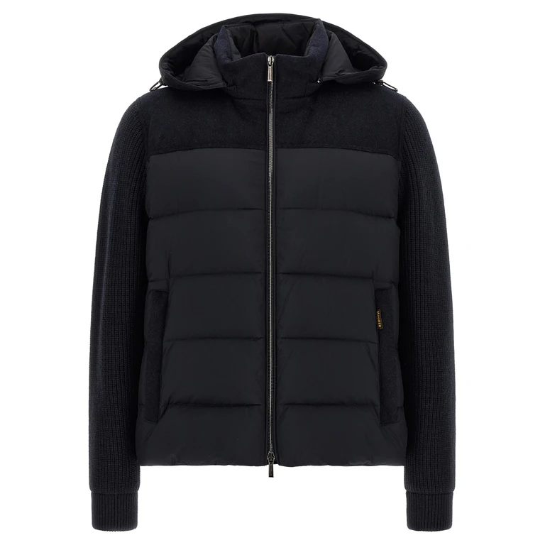 Moorer Blue Wool Full-Length Jacket Clothing - Men