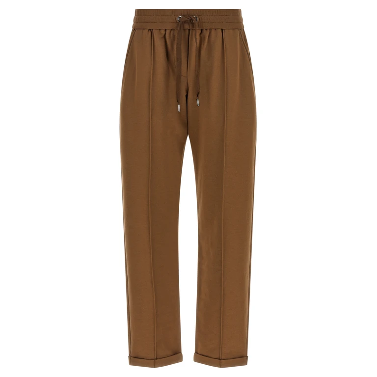 Brunello Cucinelli Brown Cotton Joggers (workout Pants) - Women