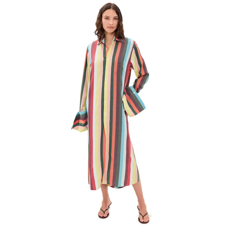 MARRAKSHI LIFE The XL French Cuff Shirt Dress Stripe 12 S