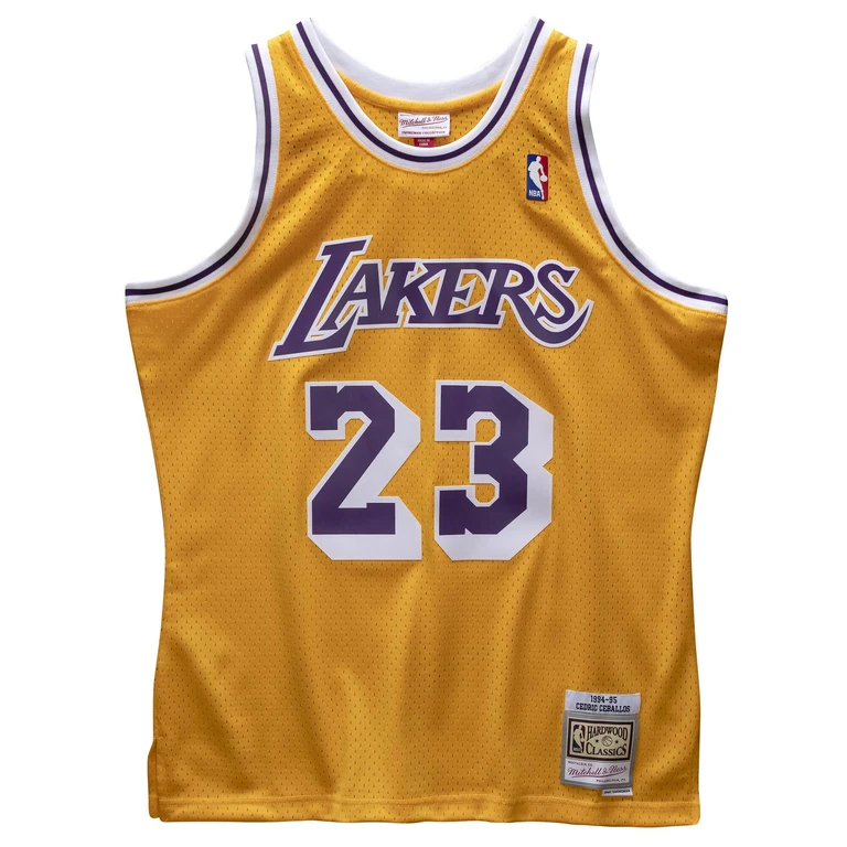 Men's NBA Swingman Jersey Lakers 1994 Cedric Ceballos
