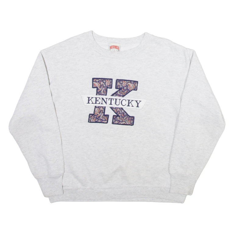 NUTMEG Kentucky Mens Sweatshirt Grey USA M