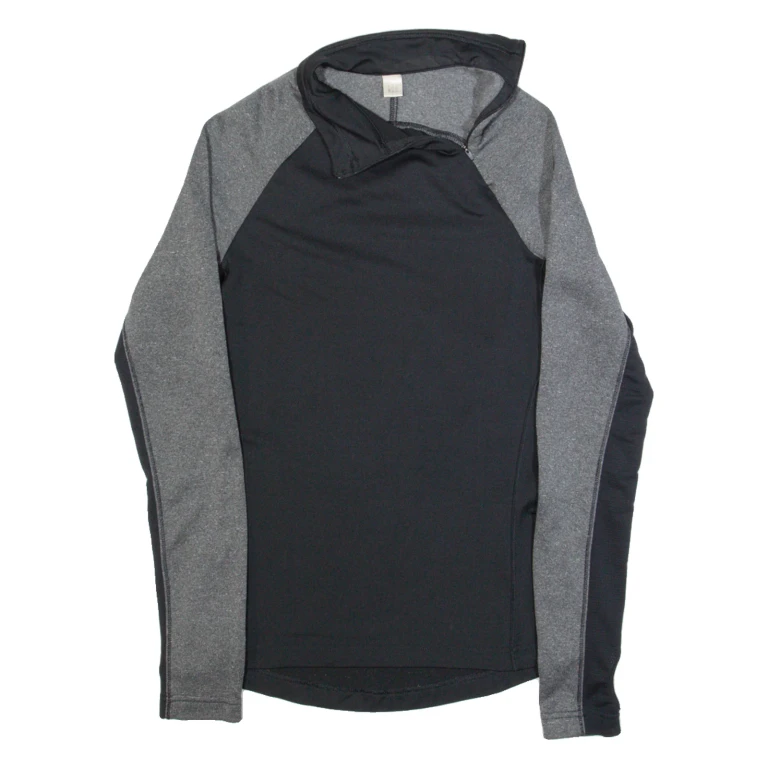 ADIDAS Activewear Womens Sweatshirt Black 1/4 Zip XS