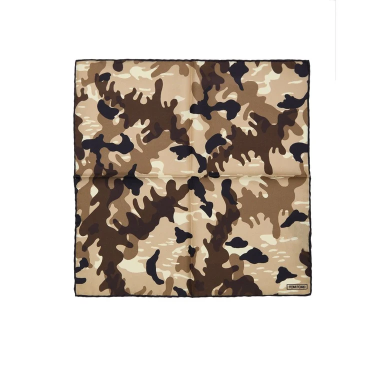 Tom Ford Beige Silk Pocket Square Accessory - Men