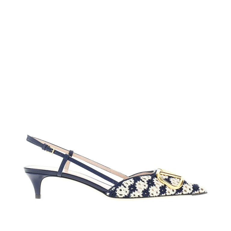 VALENTINO GARAVANI VLogo Signature slingback Pumps in crochet fabric Female 39