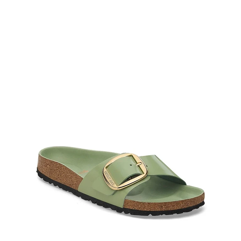 Mary Ring Buckle Nubuk Leather Wedge Narrow