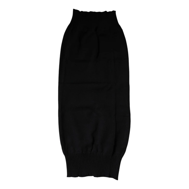 Dolce & Gabbana Black Cashmere Knitted Neck Warmer Foulard Scarf - Men