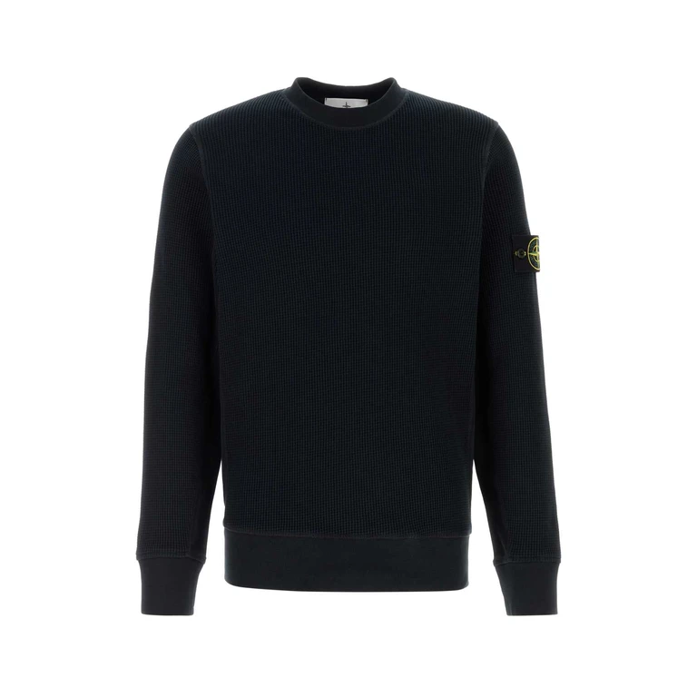 Stone Island Midnight Blue Cotton Sweatshirt Navyblue Felpe - Men