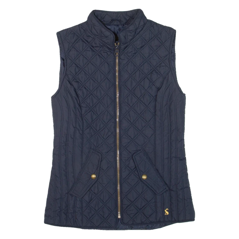 JOULES Insulated Womens Quilted Gilet Blue UK 8
