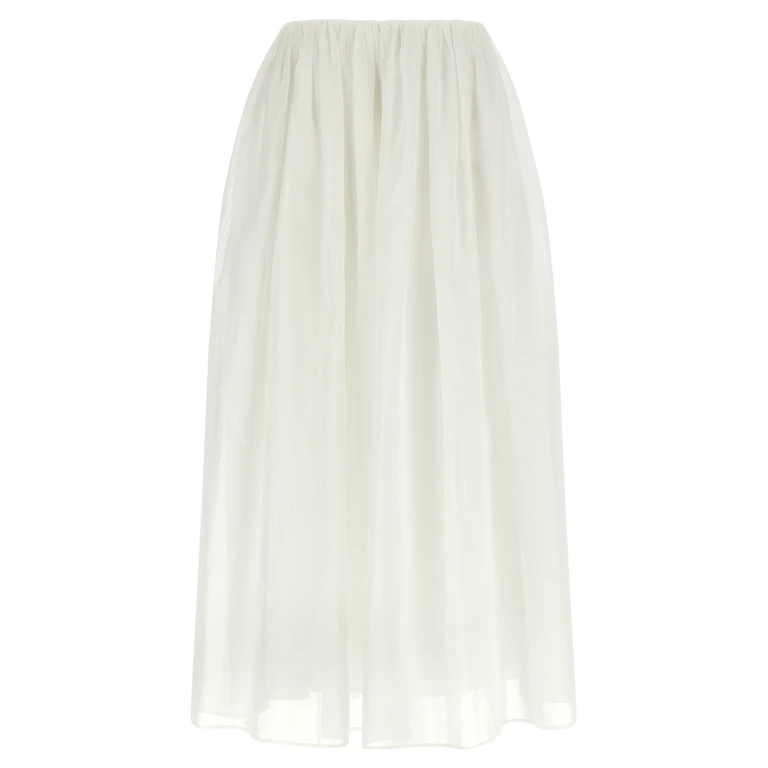 Brunello Cucinelli White Cotton Mini Skirt - Women