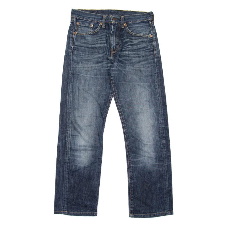 LEVI'S 505 Jeans Mens Blue Regular Straight Stone Wash W29 L28