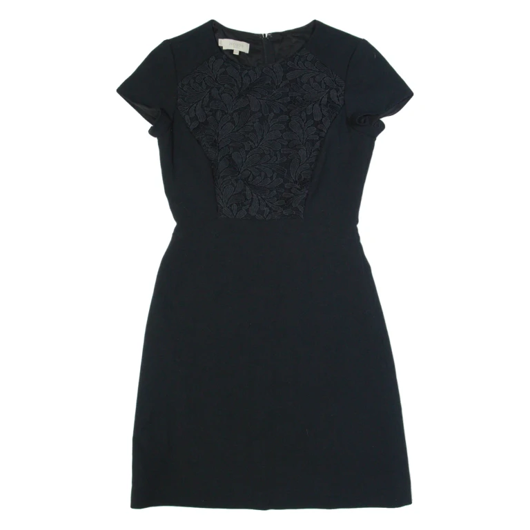HOBBS LONDON Womens Pencil Dress Black Short Sleeve Knee Length UK 8