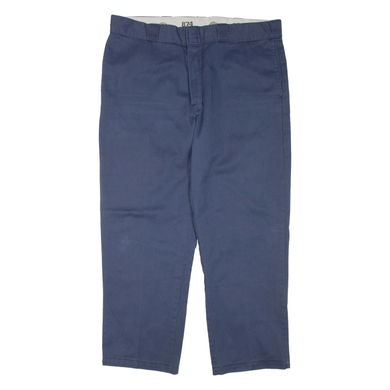DICKIES Mens Trousers Blue Regular Tapered W38 L29