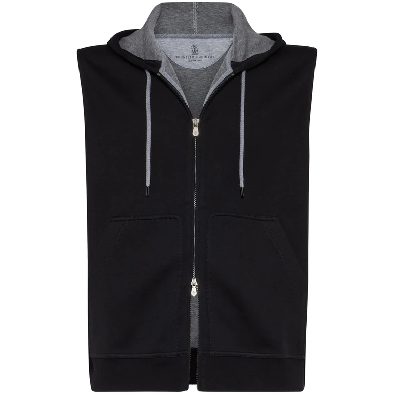 Brunello Cucinelli Sleeveless Zipped Hoodie