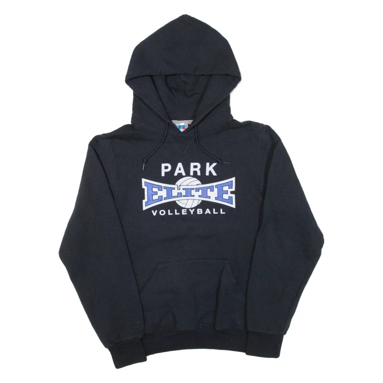 RUSSELL ATHLETIC Park Elite Volleyball Mens Black Hoodie USA S