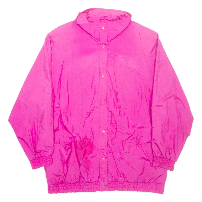 SPENCER DOUGLAS Womens Coach Jacket Pink Nylon XL