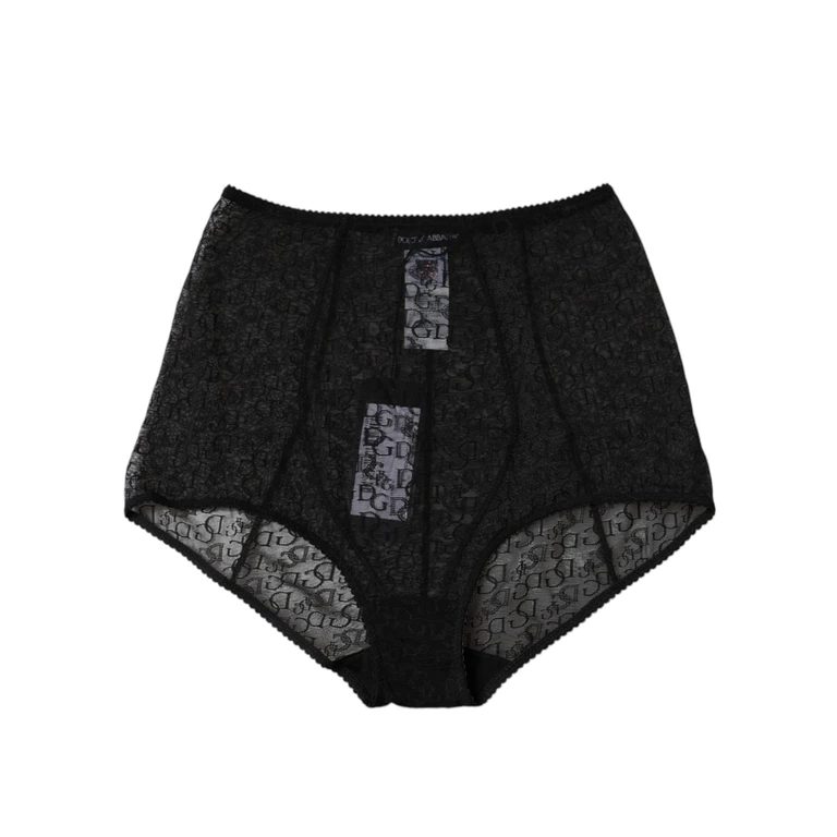 Dolce & Gabbana Black Logo Girdle High Waist Panty Underwear Nylon Elastane Clothing - Women