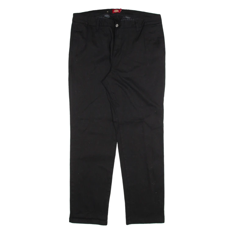 DICKIES Womens Trousers Black Regular Straight W36 L31