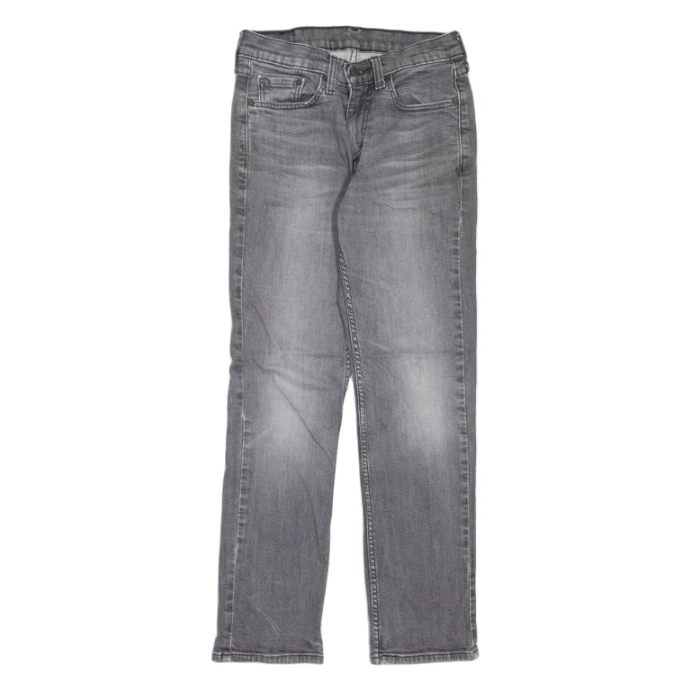 LEVI'S 514 Jeans Mens Grey Slim Straight Stone Wash W28 L30