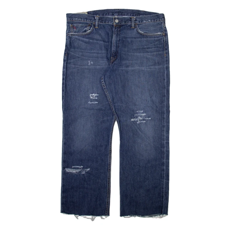 POLO RALPH LAUREN Mens Jeans Blue Regular Straight Stone Wash W38 L28
