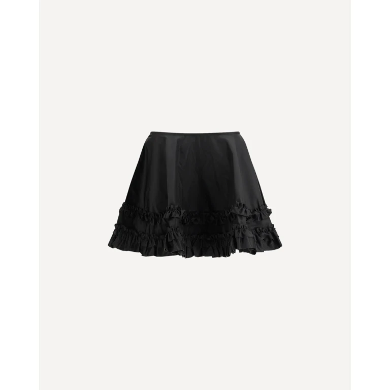 Minigonna con volant in nylon Duchesse GANNI