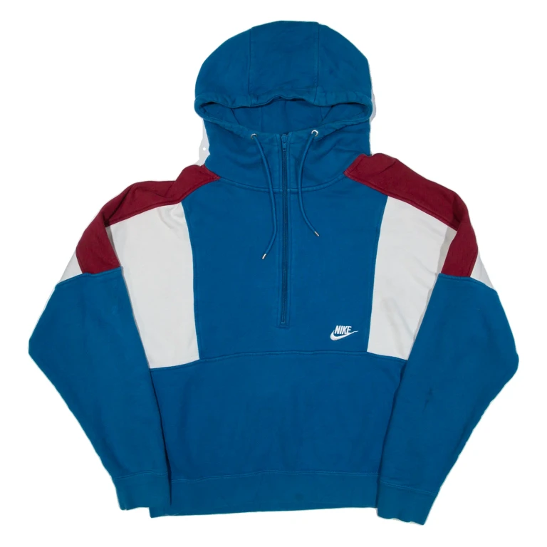 NIKE Womens Blue Hoodie M