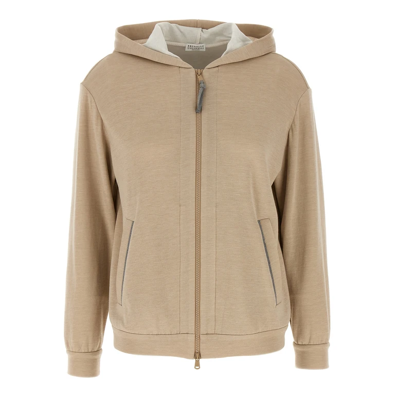 Brunello Cucinelli Beige Cotton Cardigan Clothing - Women