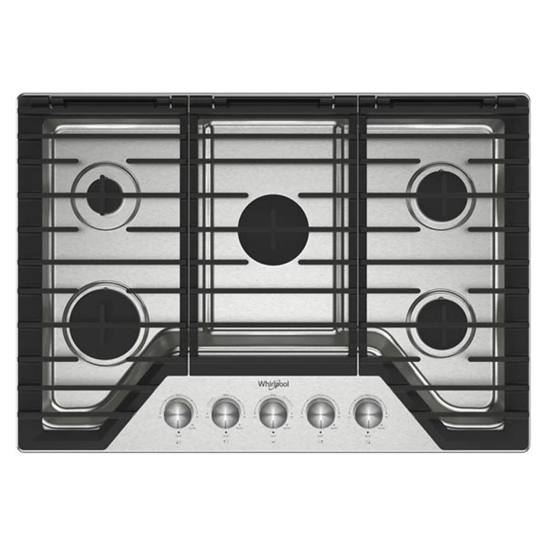 30 in. Gas Cooktop with Fifth Burner in Stainless Steel