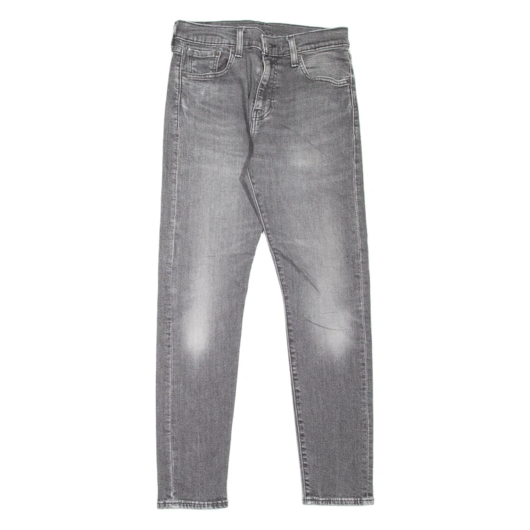 LEVI'S 512 BIG E Jeans Mens Grey Slim Tapered Stone Wash W30 L32