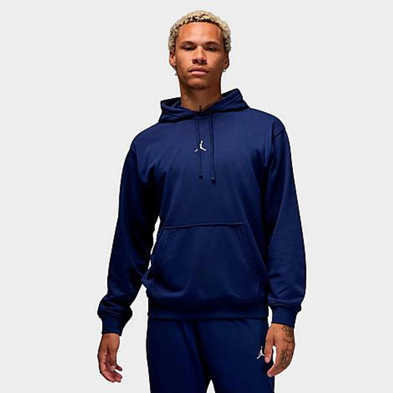 Jordan Men's Sport Crossover Dri-FIT Pullover Hoodie in Midnight Navy/White Size: XS