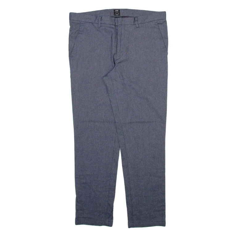 BOSS Womens Trousers Grey Regular Tapered W35 L29