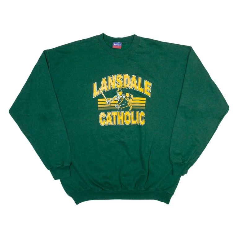CHAMPION Lansdale Catholic Mens Sweatshirt Green USA XL