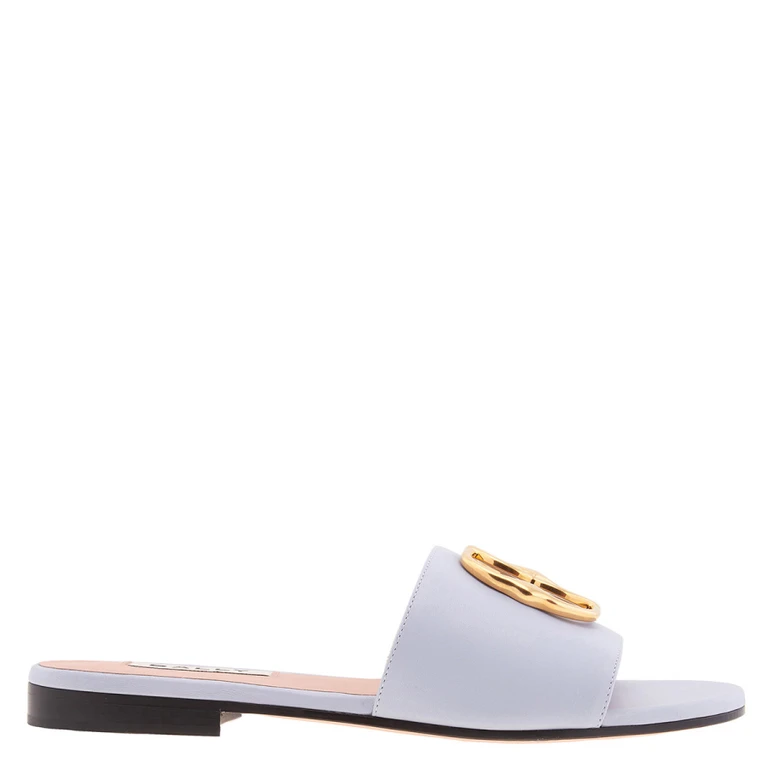 Bally Emblem-Plaque Leather Slides, Brand Size 35 ( US Size 4.5 )