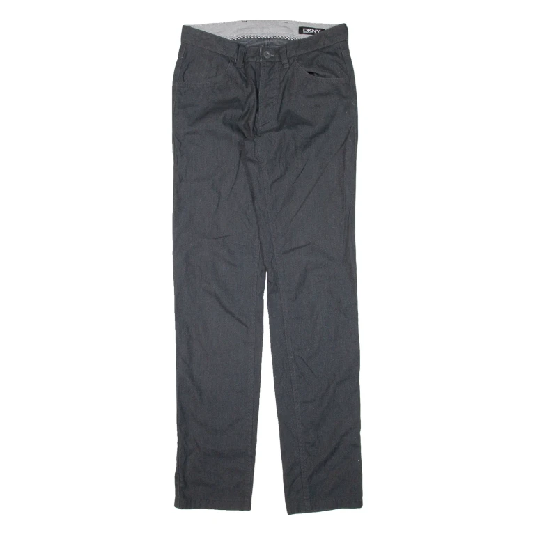 DKNY Mens Trousers Grey Slim Straight W28 L33
