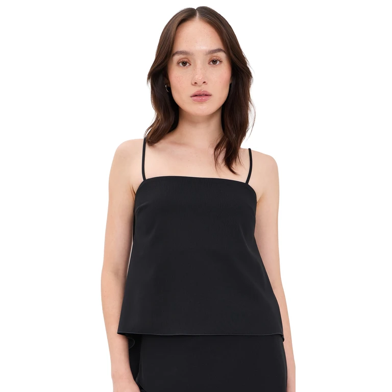 La Ligne Drape Back Top Black S