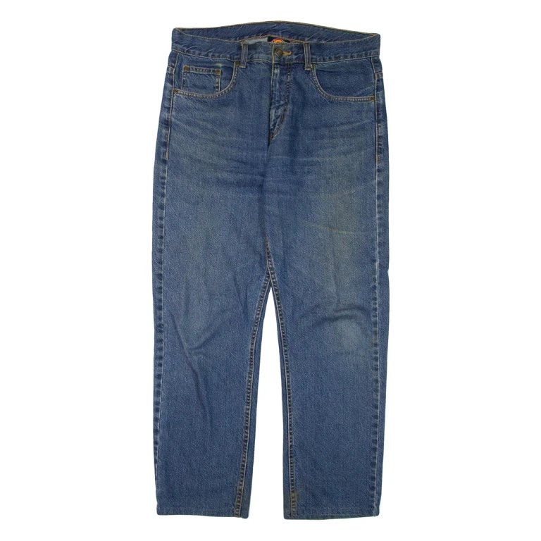 DICKIES Mens Jeans Blue Regular Straight W34 L30