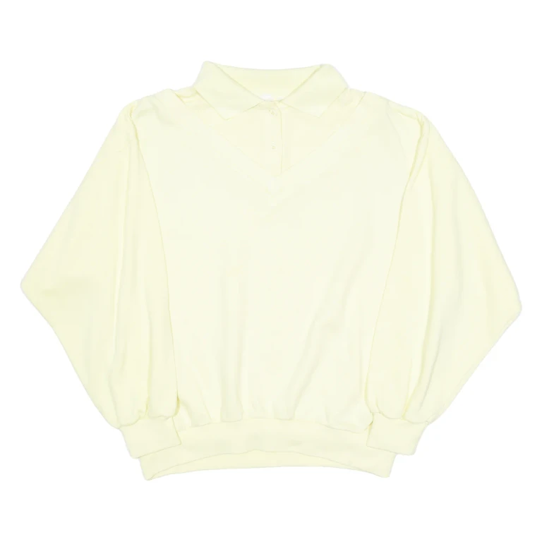 Womens Sweatshirt Yellow Collared M
