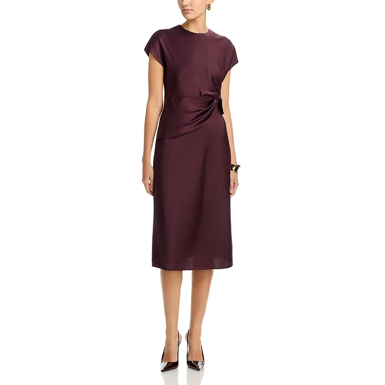 Area Stars Avery Draped Satin Dress