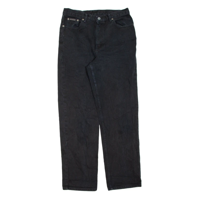 CALVIN KLEIN JEANS Womens Jeans Black Regular Straight W29 L29