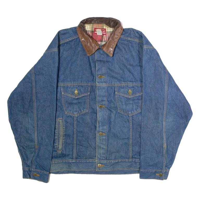 MARLBORO Mens Denim Jacket Blue 90s XL